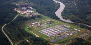 Vilniaus nuotekų valykla iš paukščio skrydžio