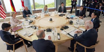 U. von der Leyen G7 viršūnių susitikime reikalavo naujų įrankių Ukrainai. EPA-ELTA nuotr.