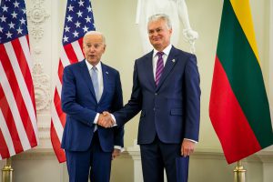 Lietuvos Respublikos Prezidentas Gitanas Nausėda, Jungtinių Amerikos Valstijų Prezidentas Joe Bidenas. ELTA / Dainius Labutis