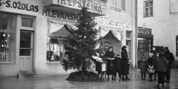 Vilniaus gatvė, Šiauliai. 1936 m., Fot. Kazimieras Skerstonas