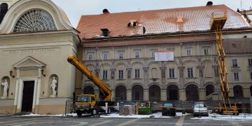 VU stogų tvarkybos darbai / KIC ir Tomo Bekerio nuotr.